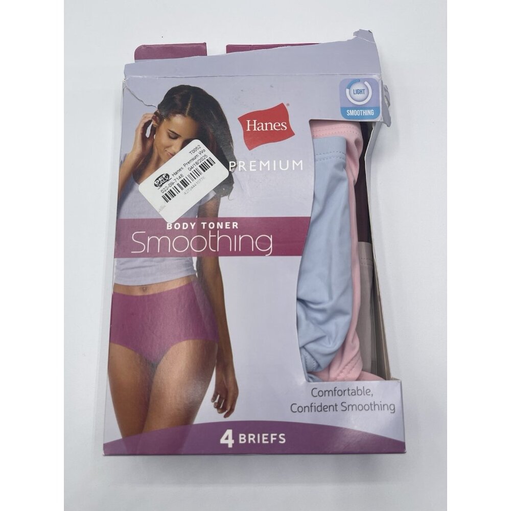 Hanes Premium 4pk Body Toner Smoothing 4 pack Briefs Women’s Size Small 5/S